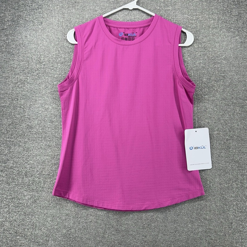Ibkul Ibcool Golf Top Women Size Small Pink Sleeveless UPF 50 NEW